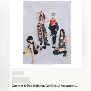 BLACKPINK* K-Pop Girl Group Blanket CUSTOM